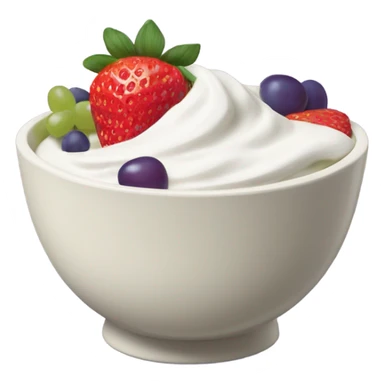 fruit yogurt bowl with strawberries and grapes sticker
