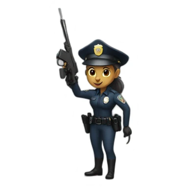 rat police woman sticker
