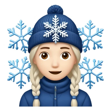 An emoji that represents the K-pop group Seventeen and also symbolizes my personal icon ❄️, along with a Seventeen-related element of your choice reflecting the group's concept." sticker