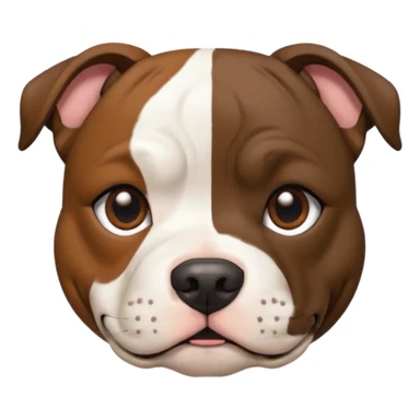 brindle staffordshire bull terrier head sticker