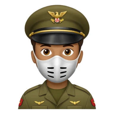 soldier with masks sticker