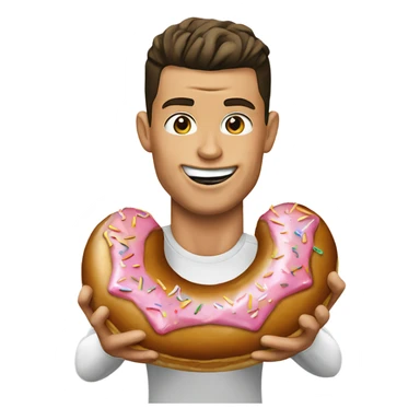 Cristiano ronaldo with donut sticker