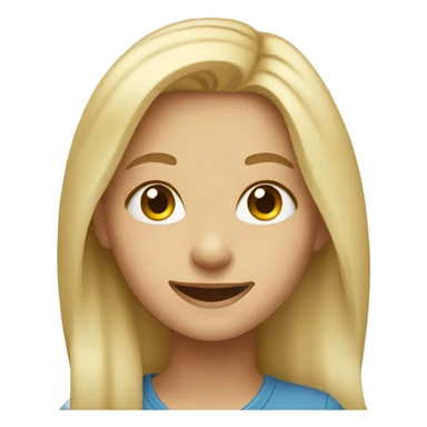 smiling blonde girl portrait sticker