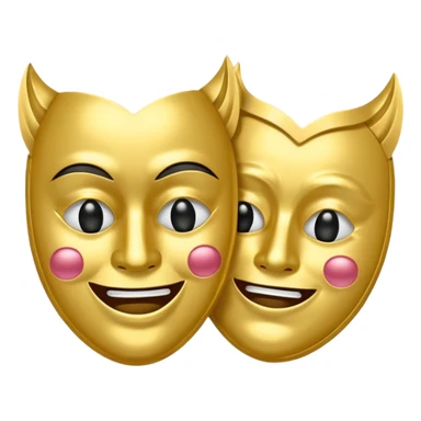 Two mask one is happy the other is sad sticker