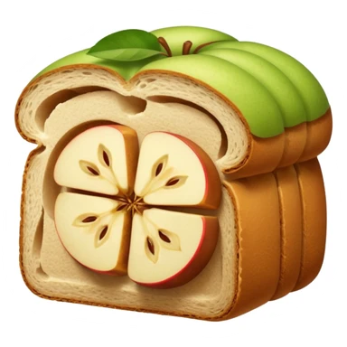 bread with apple slices inside emoji sticker