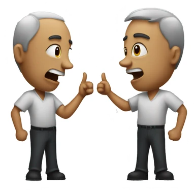 2 people arguing sticker