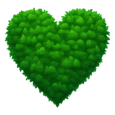 Forrest green heart sticker