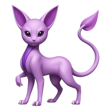Mewtwo-Espeon-Fakémon-hybrid-creature (full body)  sticker
