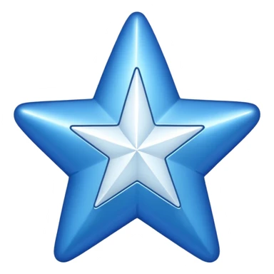 Create a verified badge a blue star with a white verified  sticker