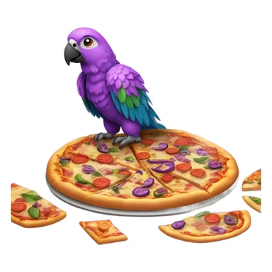 Purple pizzas pirate parrot sticker