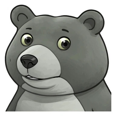 gray bear toy sticker