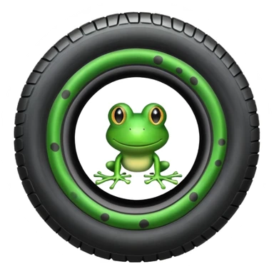 a frog that is a tire   sticker
