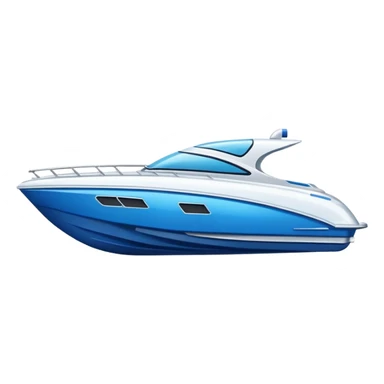 Create a realistic speedboat sticker