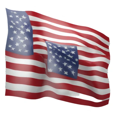 a 3d american flag, clear and full of details sticker