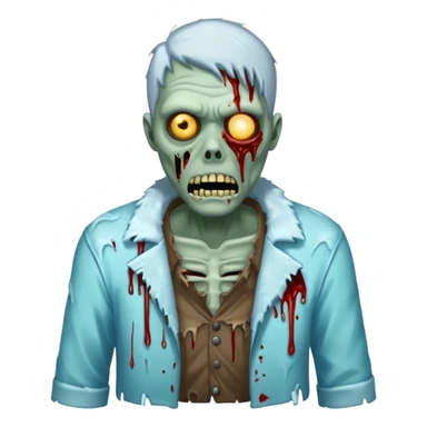 freezing zombie sticker