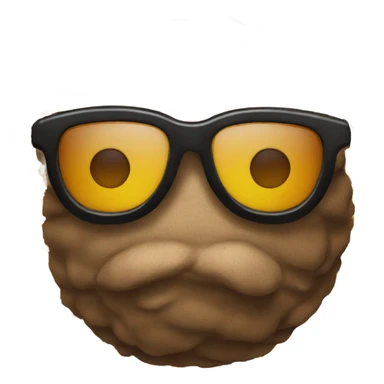 Poop with sunglasses  sticker