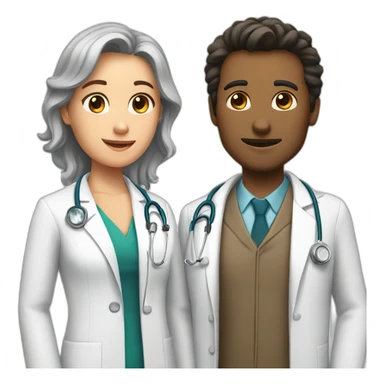 Two doctors in love sticker