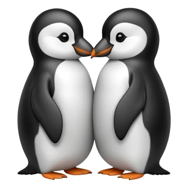 Penguin kisses penguin sticker