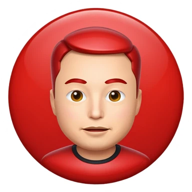 Elon Musk as an apple style emoji sticker