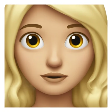 Blonde girl rolling her eyes sticker