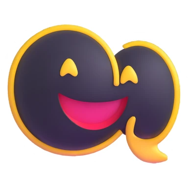 conversation bubble with a big smiley face sticker