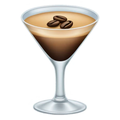 Espresso martini with three beans in the middle sticker