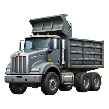 Kenworth triaxle dump truck with raised bed sticker