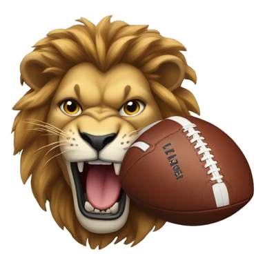 Fierce Lion carrying a football sticker