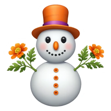 spring snowman  sticker