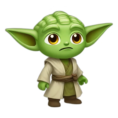 fusion between yoda and link sticker
