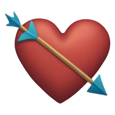 Heart with arrow thru it wearing a blanket sticker