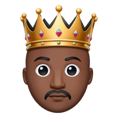 Bald black king sticker