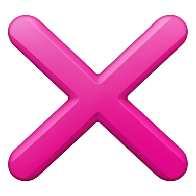 bright pink X mark, cancel symbol sticker