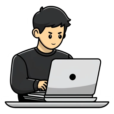 digital nomad working remotely sticker