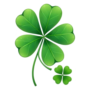 Lucky clover charm – green four-leaf clover. sticker