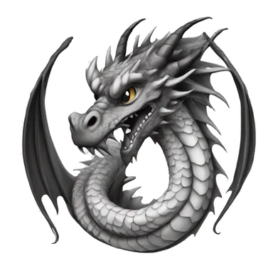 Black and white tattoo Design Dragon  sticker