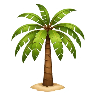 coconut tree with coconuts below sticker