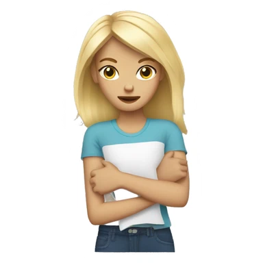 blonde girl with broken arm  sticker