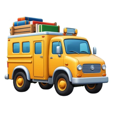 a book with a truck illustration on the cover sticker