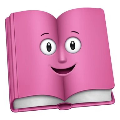 generate an ios genmoji of a pink book "IT ENDS WITH US"  sticker