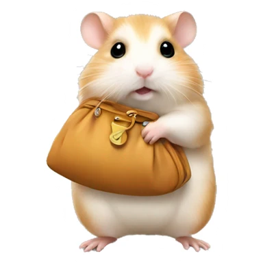 Hamster with little bag sticker