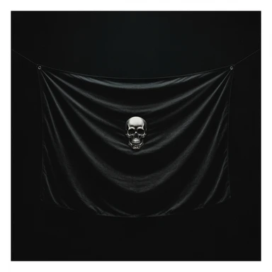 goth banner, no text, minimal, expressive, variation 2 sticker