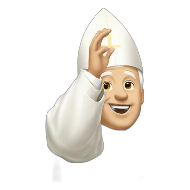 Pope waving sticker
