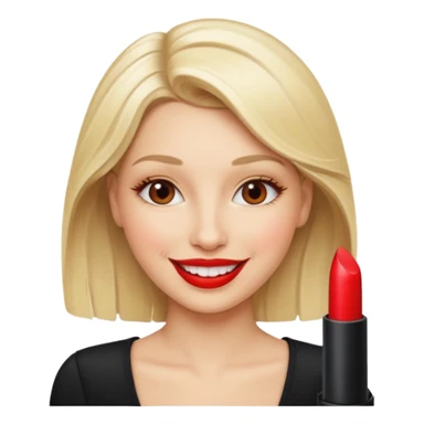 Face of blonde woman very happy sticker