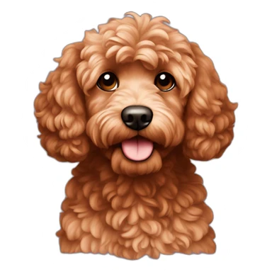 Reddish light brown cockapoo side sticker