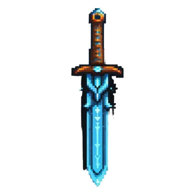 ancient magic blade with runes and glowing aura sticker