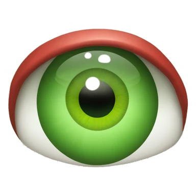 tired green eye with red veins sticker