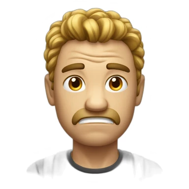 A man that is very angry. He pull his hairs strongly. sticker