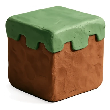 Minecraft block with visible fingerprints sticker