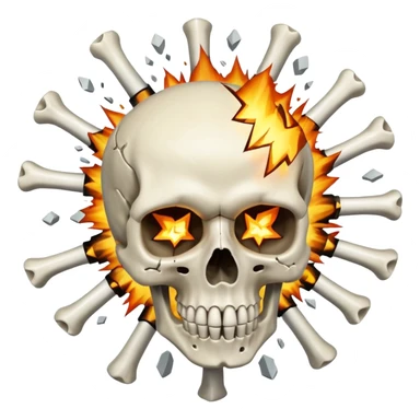 Tête de mort qui explose sticker